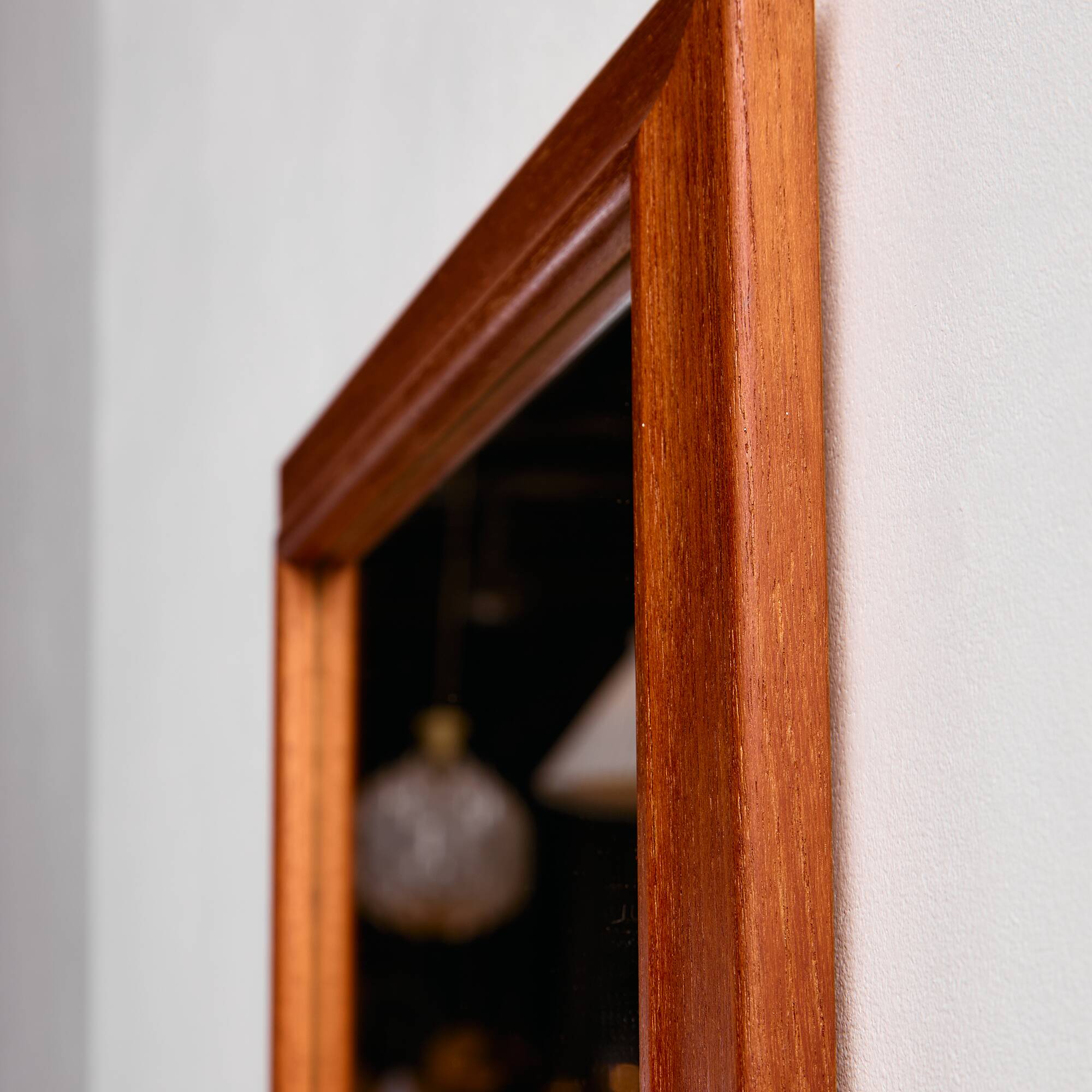 Teak framed mirror