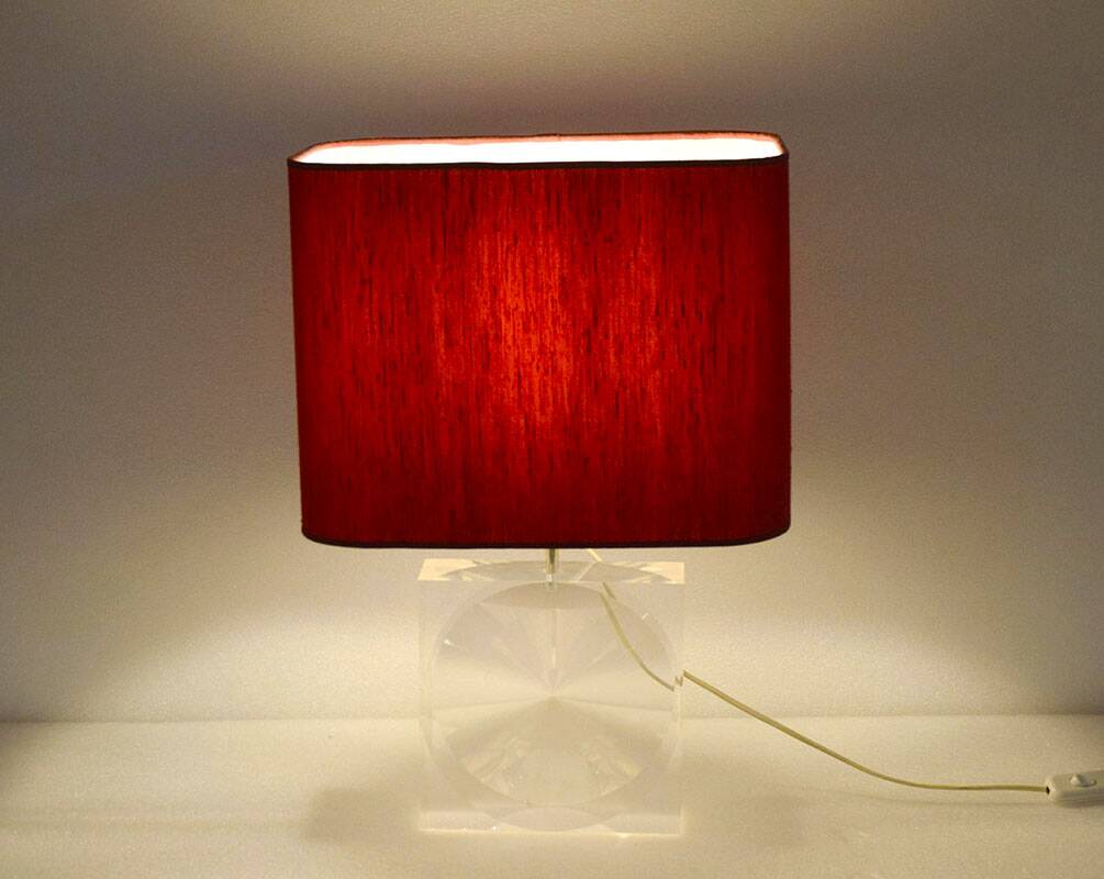 Romeo Rega lucite table lamp, 1970s
