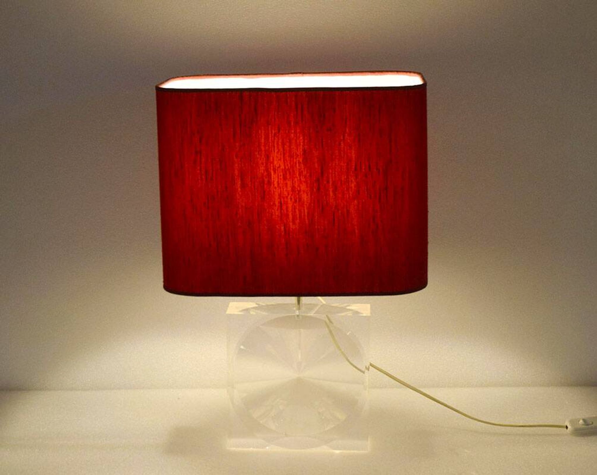 Romeo Rega lucite table lamp, 1970s