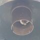 Art Deco chandelier in bronze and silvered brass double sink in opalescent glass
