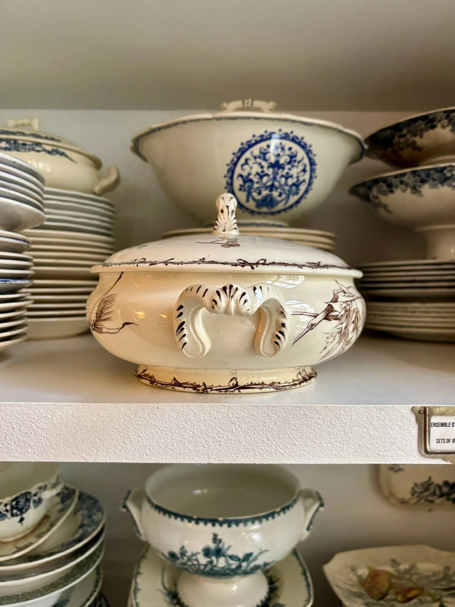 Small brown ironstone tureen by HB & Cie