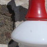 Suspension in opaline and wood