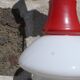 Suspension en opaline et bois