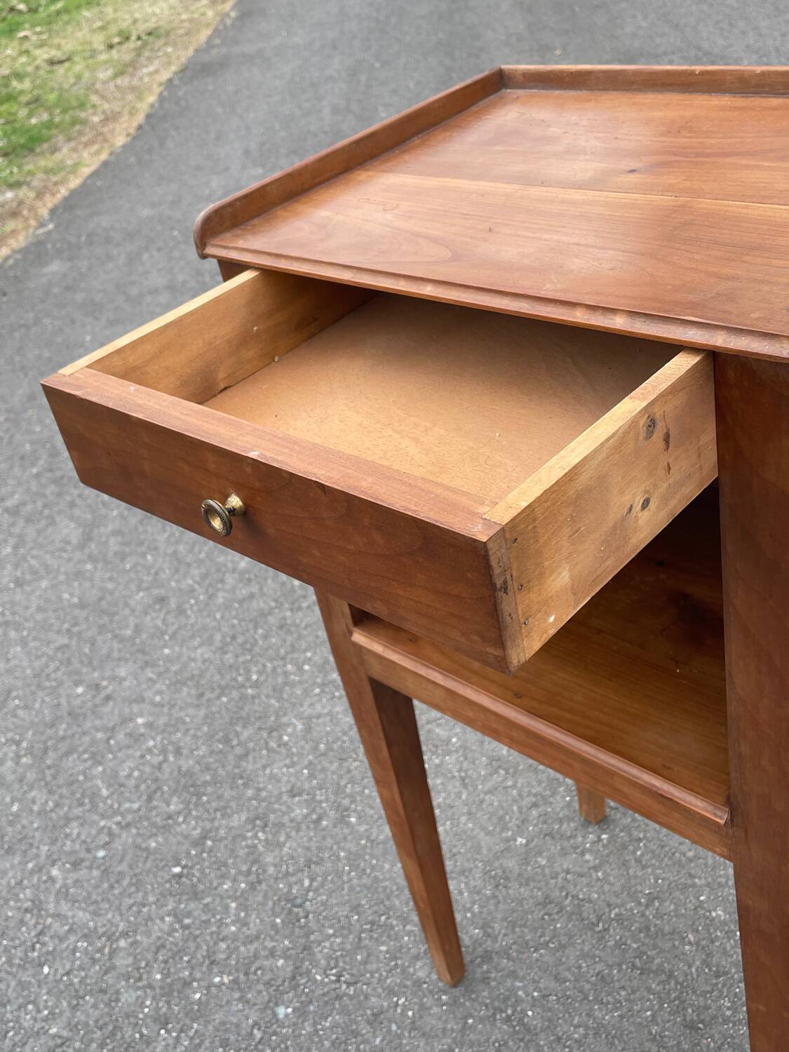 Classic solid wood bedside table