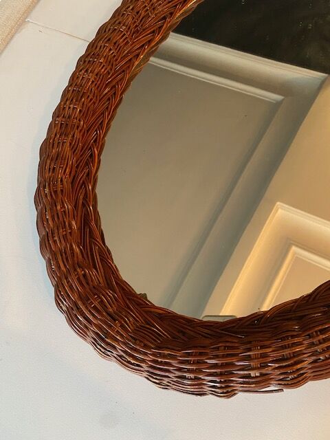 Rattan mirror