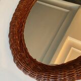 Rattan mirror