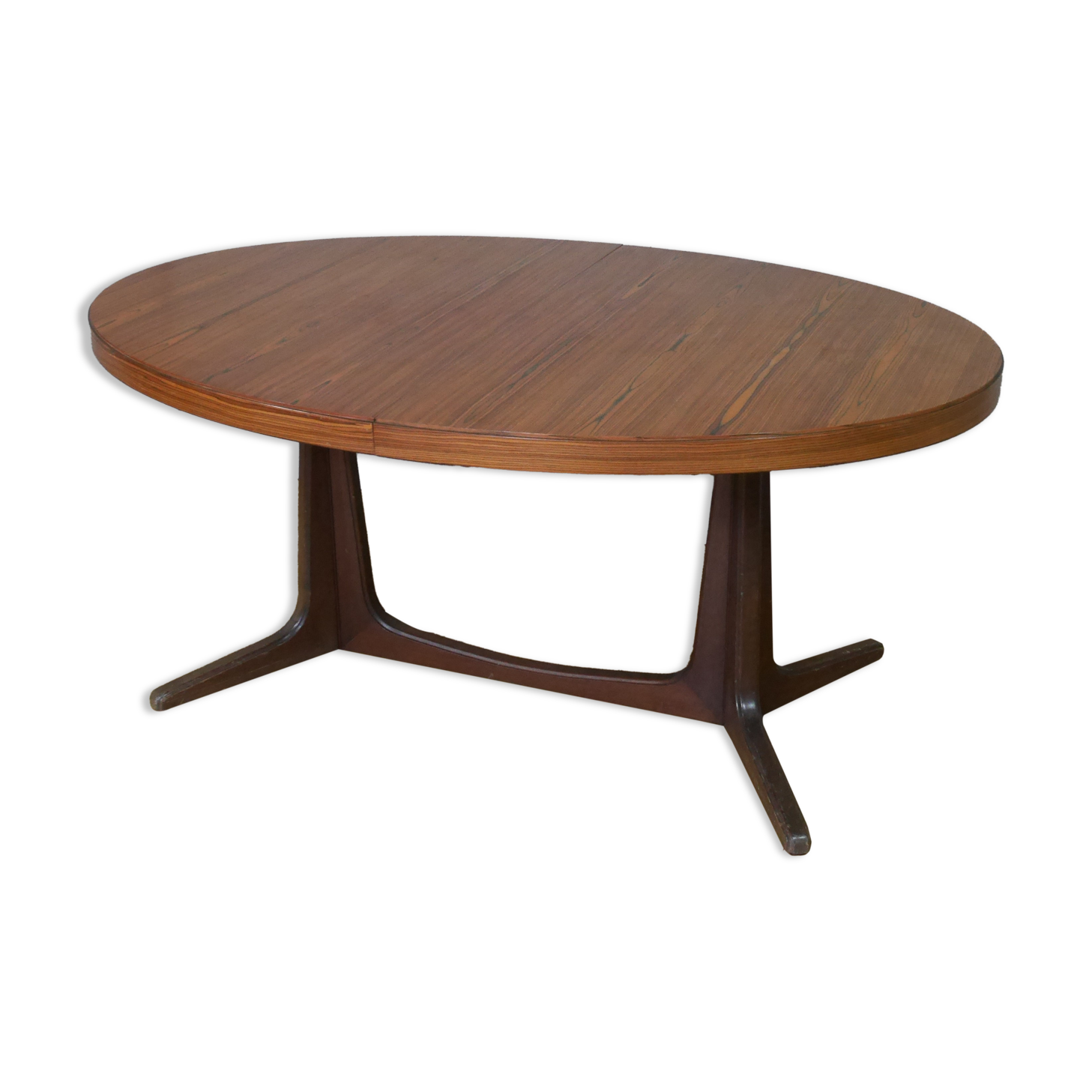 Baumann walnut oval table