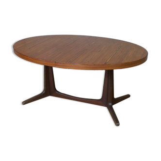 Baumann walnut oval table