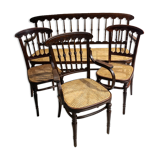 Set of a bench and three chairs Jacob Josef Rohn Wien 1930