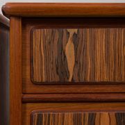 Mid-century teak bedside tables with rosewood inlays, Denmark 1960s