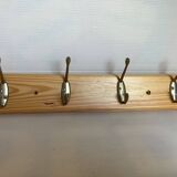 Wooden coat rack with four hooks