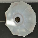 Hanging blown glass opaline glass of 1920s orange milk
