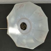Hanging blown glass opaline glass of 1920s orange milk