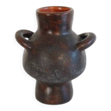 1960s ceramic pot-bellied vase with handles