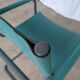 Vintage Mart Stam Style Armchair: Turquoise Leather, Black Chrome Cantileve