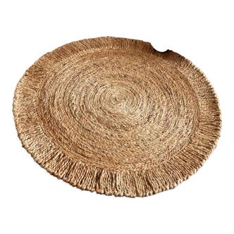 Jute hand-braided round mat carpet