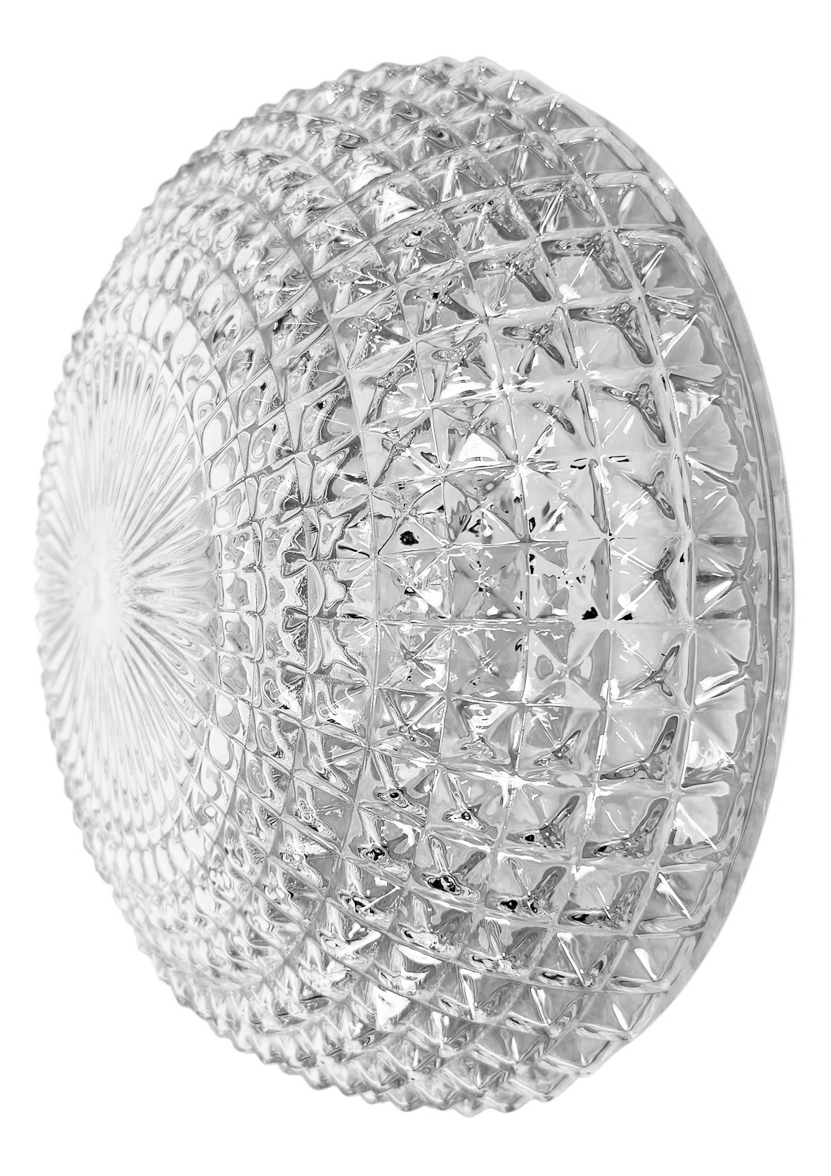 Vintage Glass Wall or Ceiling Light, 1970s