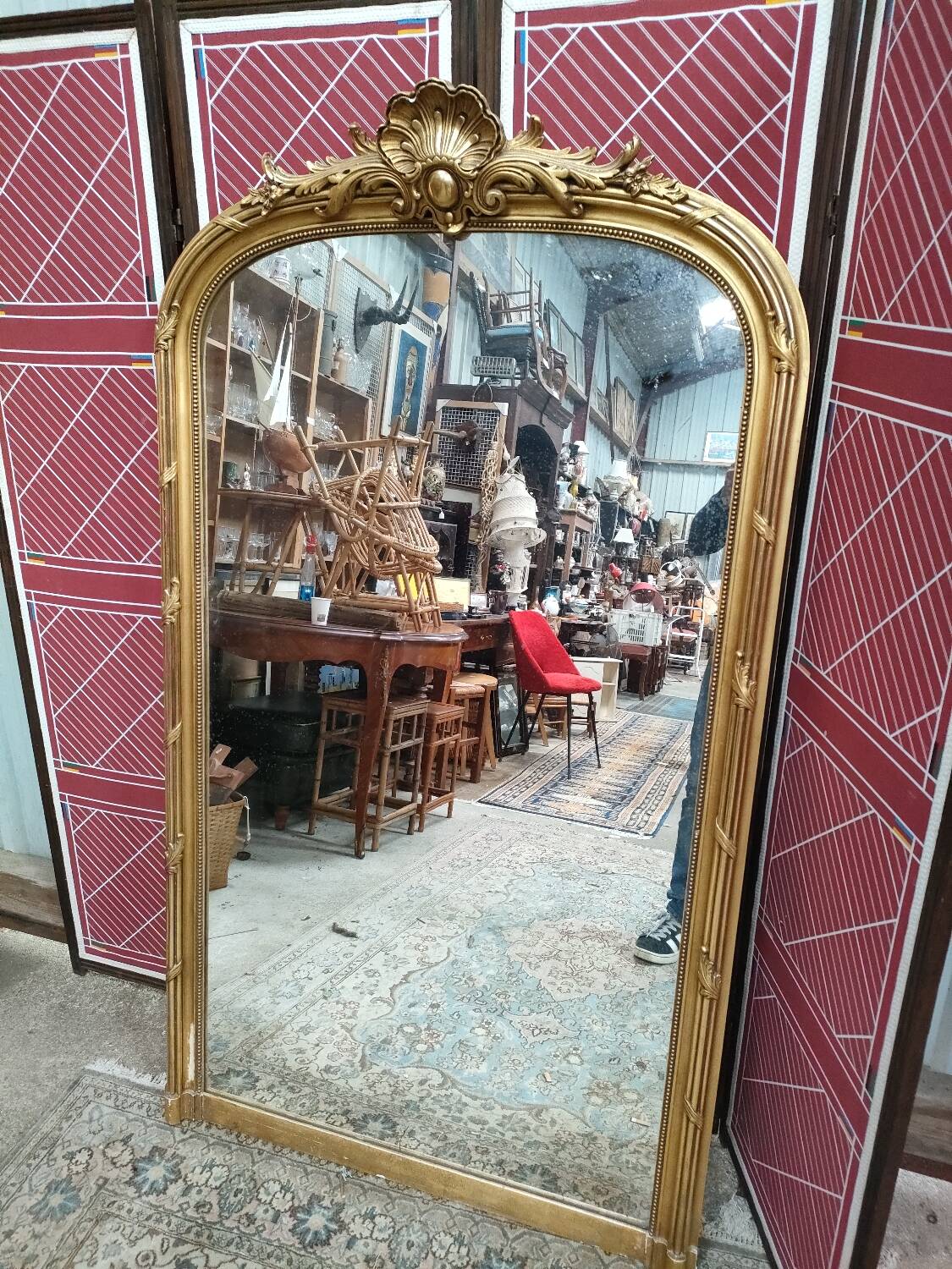 Large Louis XVI mercury mirror