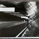 Photograph black and white silver print circa 1970 metro corridor