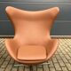 2x Fritz Hansen Egg chair by Arne Jacobsen in Cognac leather, new condition!