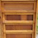 Vintage Golden Blond Oak Chest of drawers Feet Compass 6 Drawers 1 Door 50s