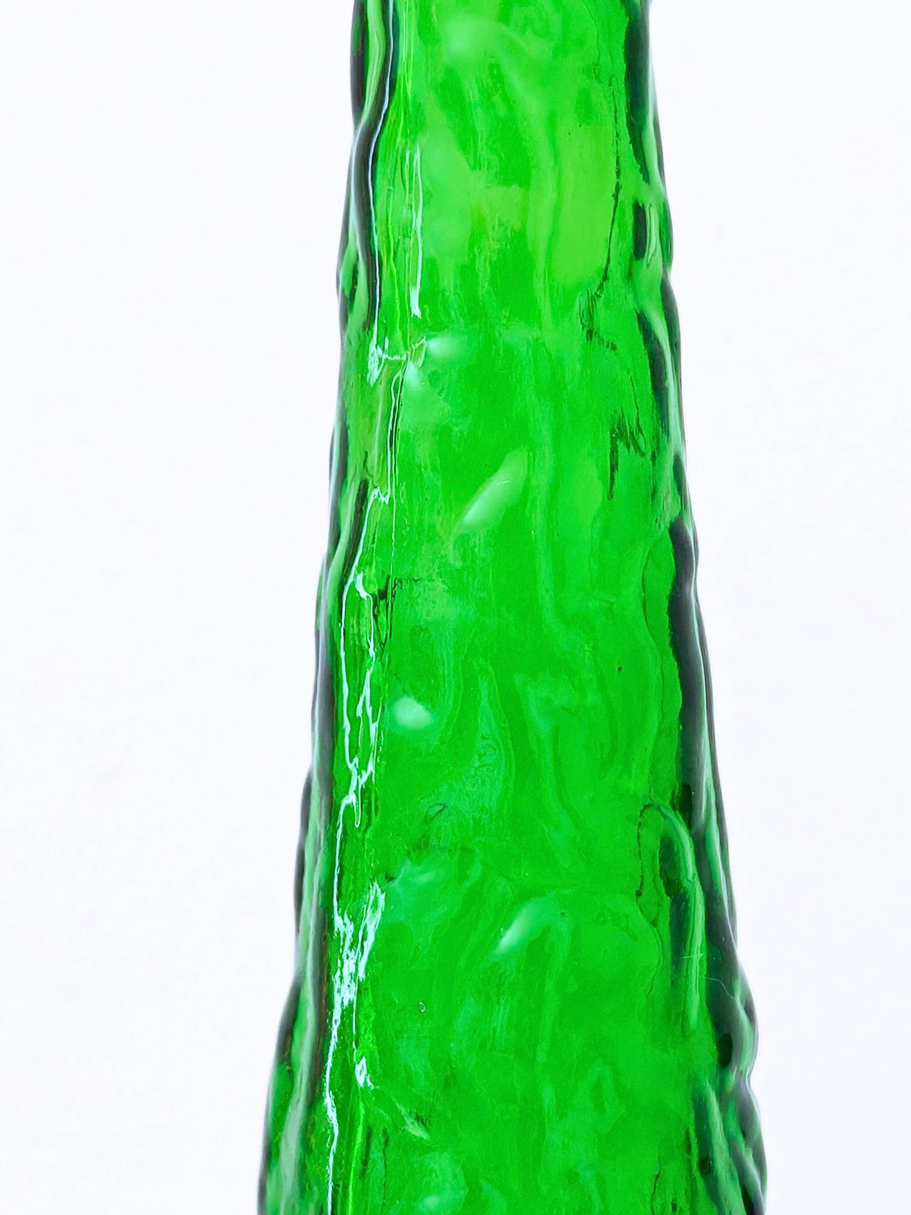Italian carafe Empoli green with flame stopper