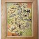 Old illustrated map of Orleans Berry - JP Pinchon