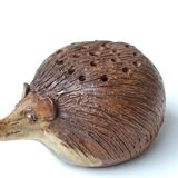 Ceramic hedgehog flower pick by Jacky Coville