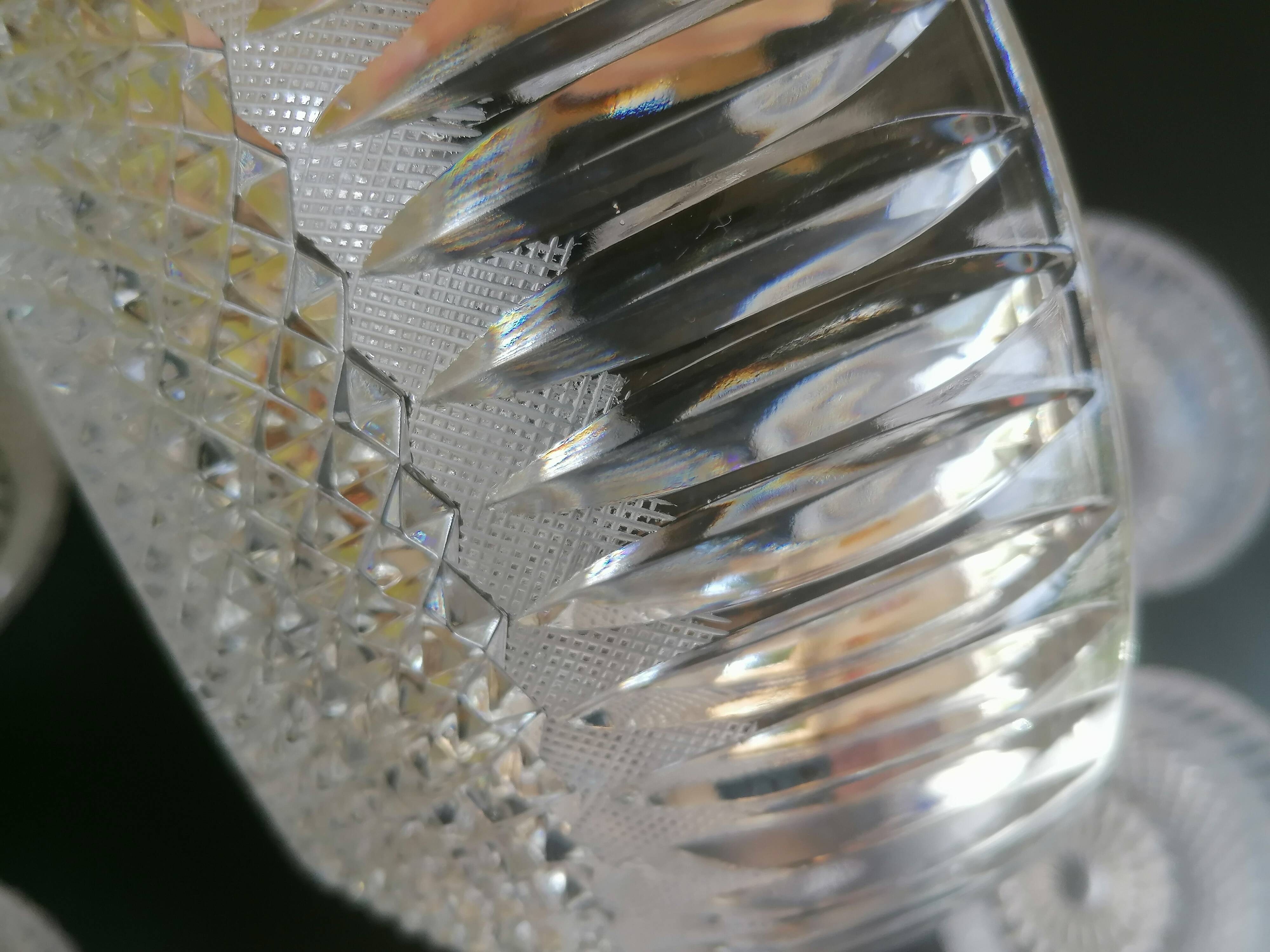 Crystal fruit service with its 8 matching bowls.