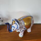 Imposing Italian Porcelain Elephant, Elephant Statue