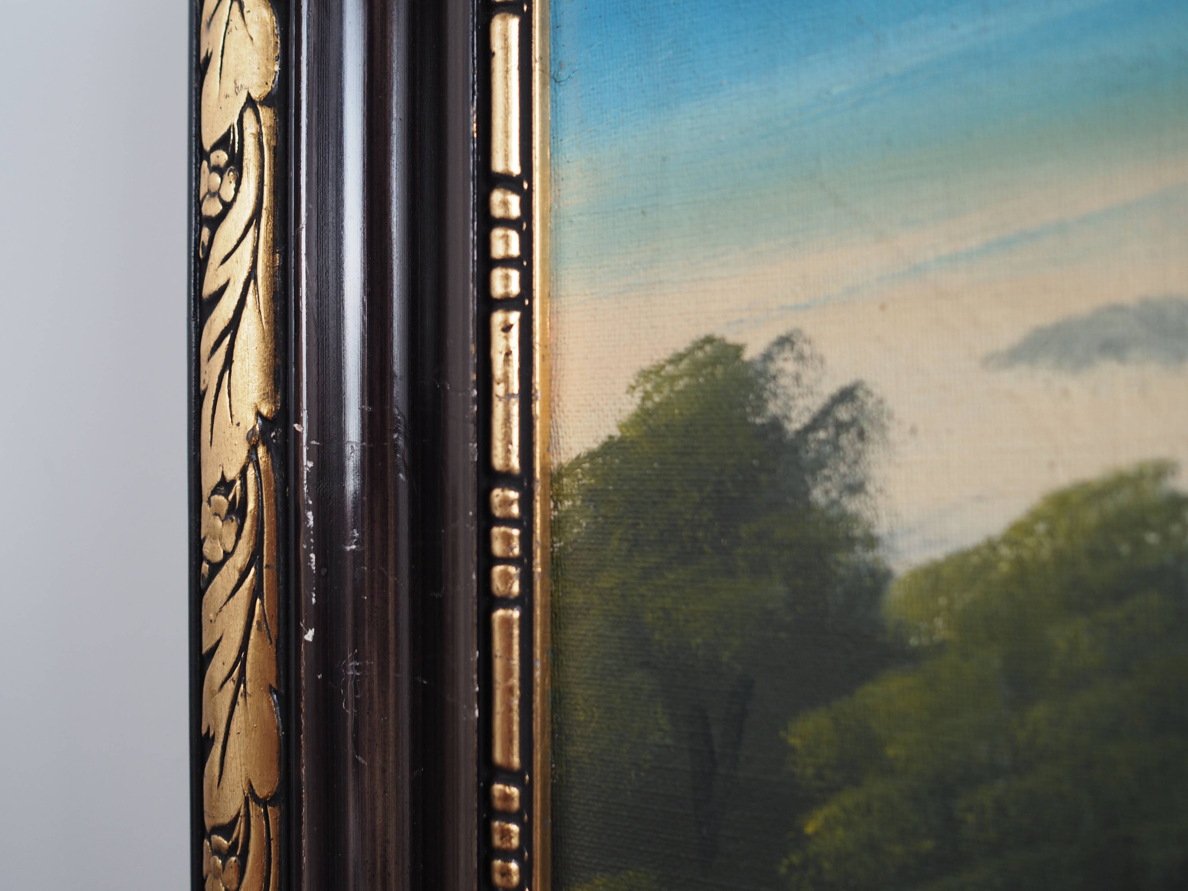 Painting „The Landscape with Hills”, Scandinavian design, 1970s, by V. Kier