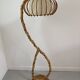 Louis Sognot vintage rattan floor lamp