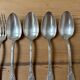 Set of 8 antique silver-plated cutlery pieces