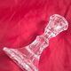 Pair of vintage glass candlesticks in clear glass