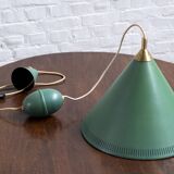 Bent karlby kegle pendant lamp, lyfa 1960s denmark