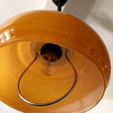 Vintage orange opaline glass pendant light