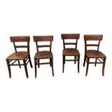Set of 4 Parisian bistro chairs in Baumann, Fischel, Kohn, Luthera style