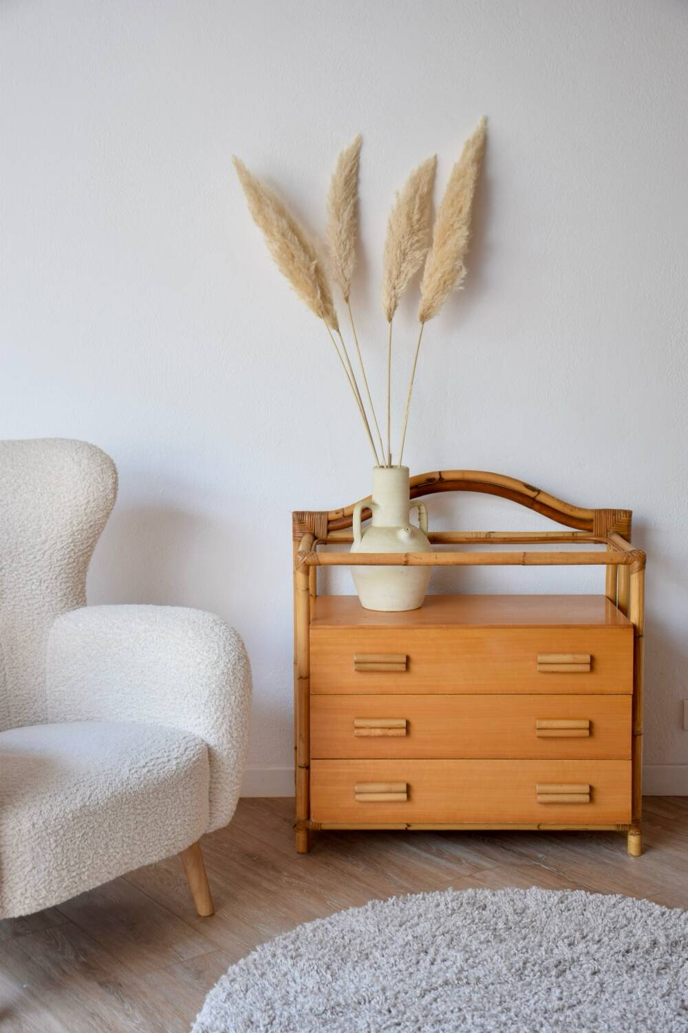 Bamboo chest of drawers