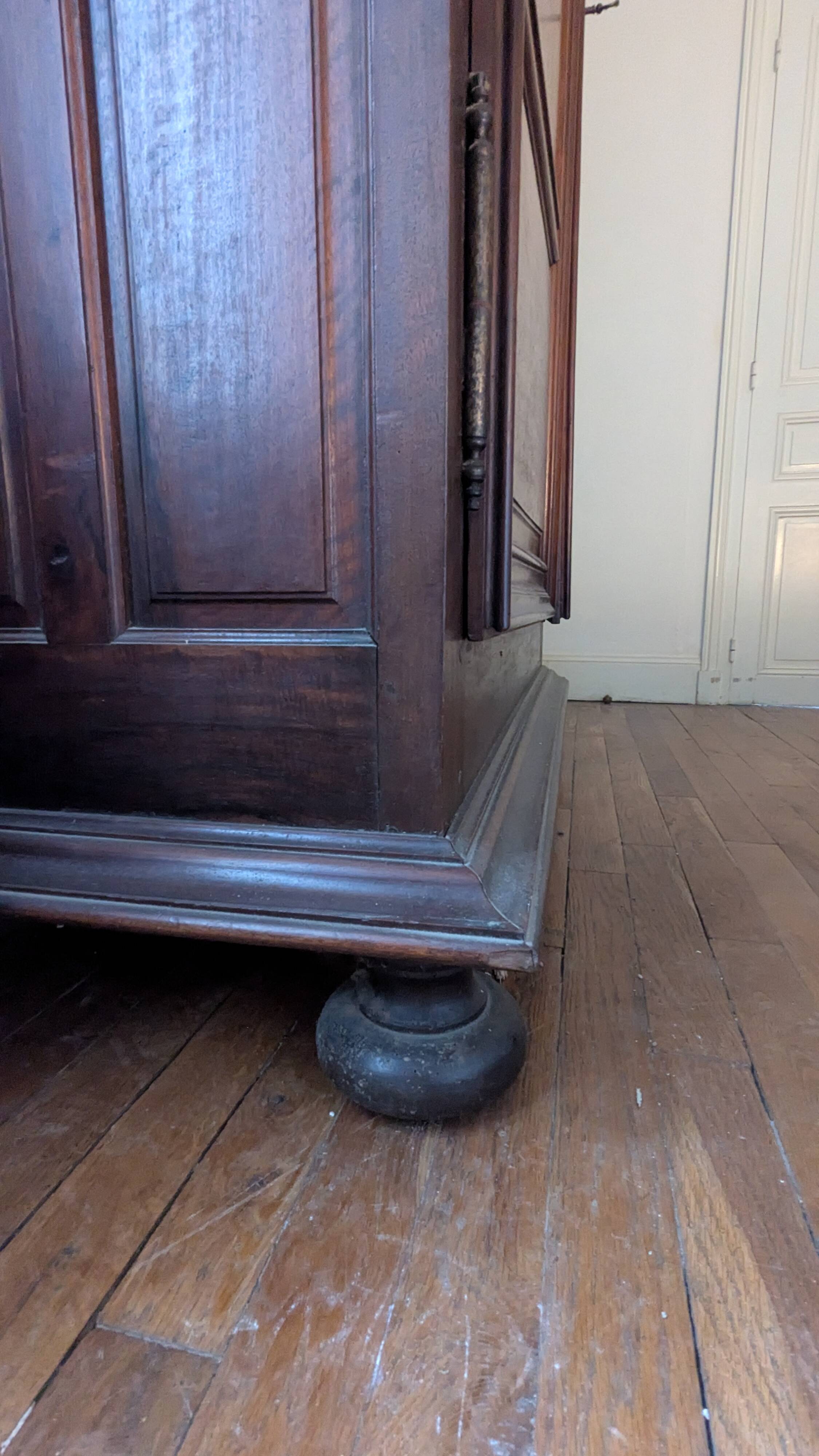 Large French provincial wardrobe in Louis XV style