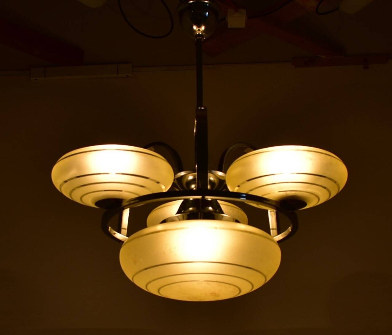Art Deco Chandelier, Czechoslovakia , 1930s