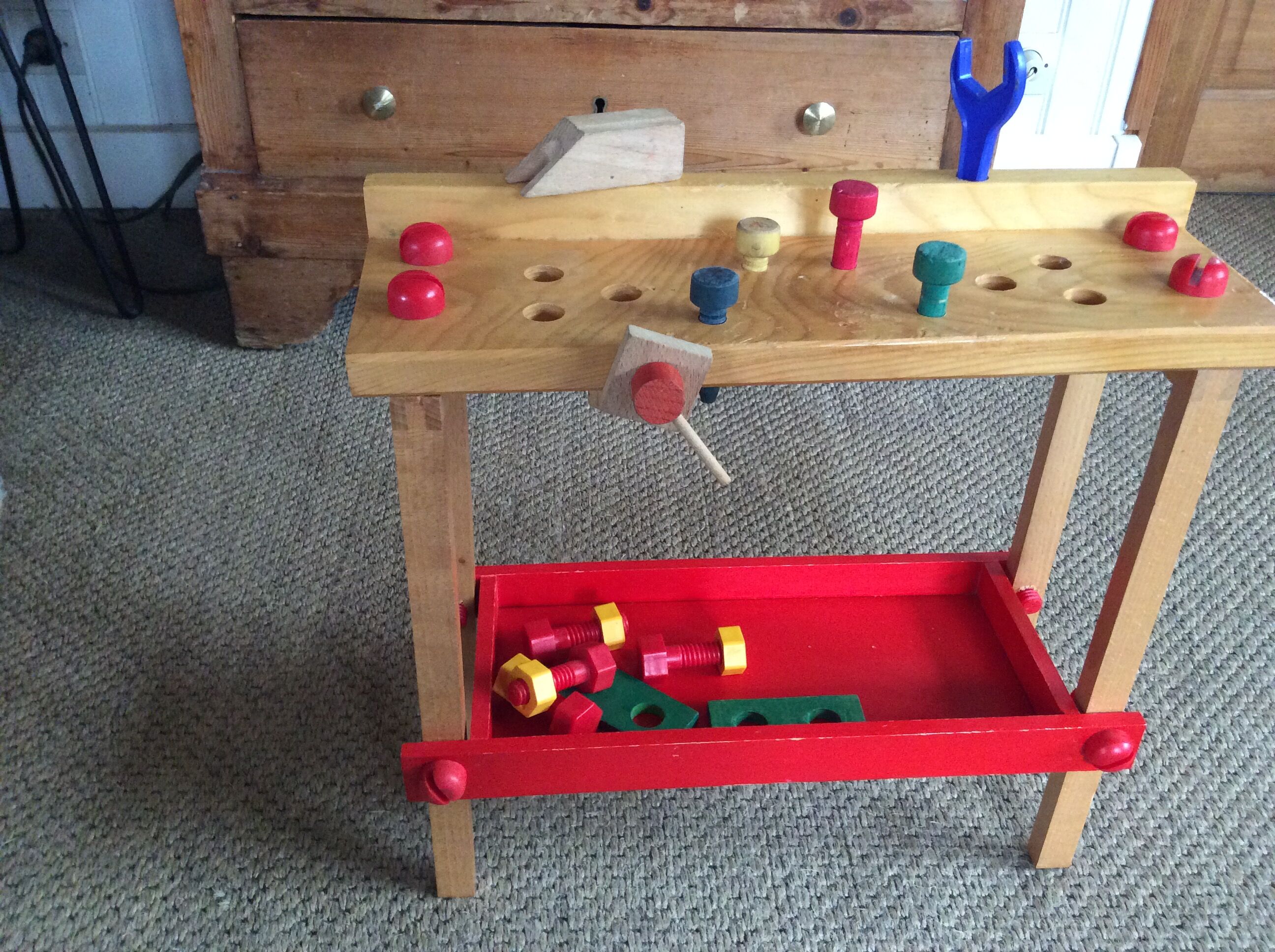 Child wooden workbench