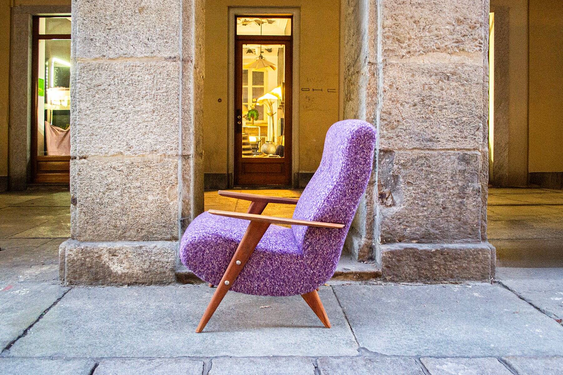 Fauteuil vintage de Guglielmo Veronesi, Italie, années 50
