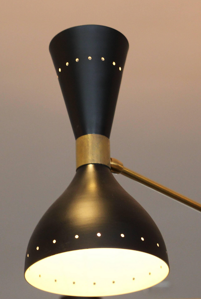 Italian chandelier 3 arms black