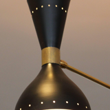 Italian chandelier 3 arms black