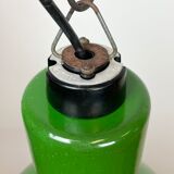 Industrial Soviet Green Enamel Pendant Lamp, 1960s