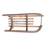 Ancienne luge en bois vintage