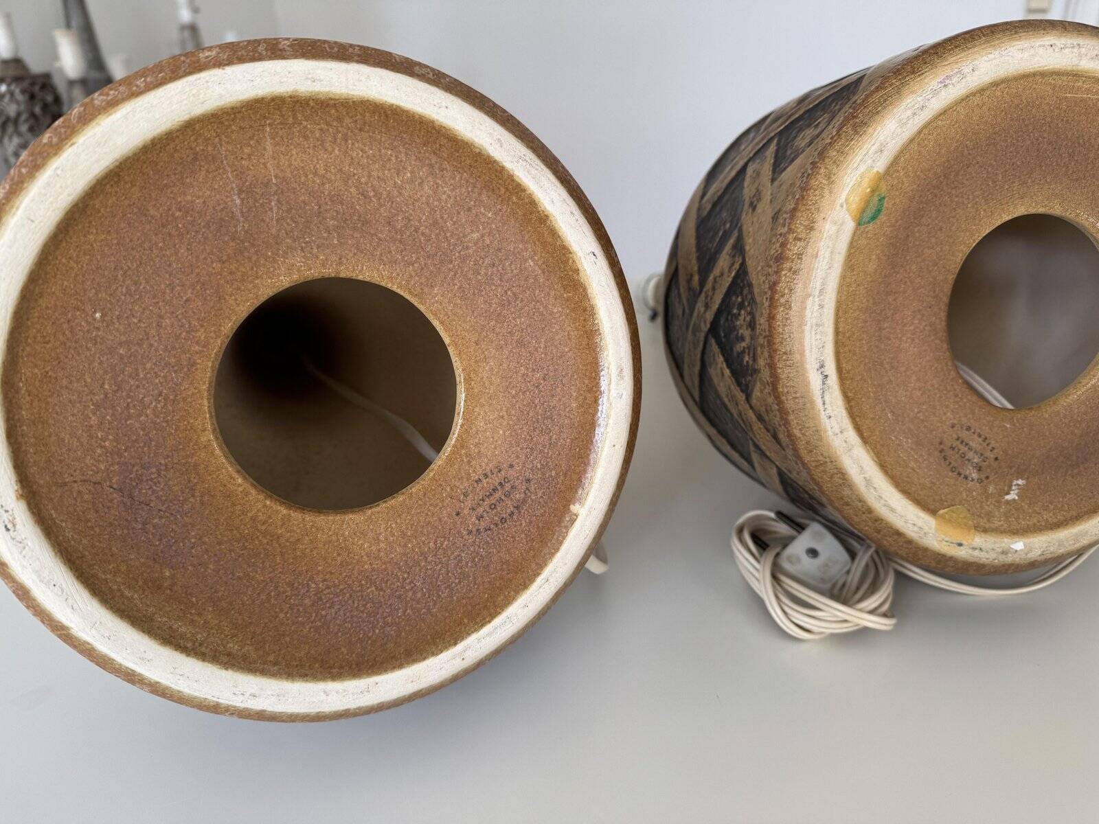 PairTtable lamps, Søholm Stentøj, denmark, 1960s, set of 2