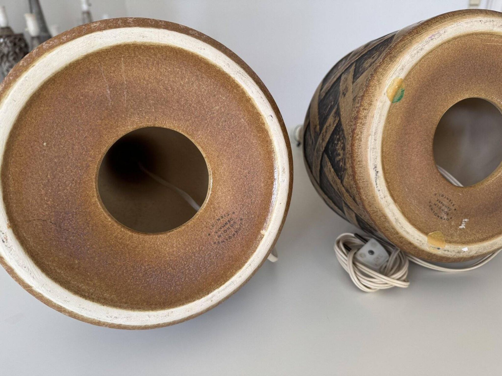 Paire de lampes de table, Søholm Stentøj, Danemark, années 1960, ensemble de 2