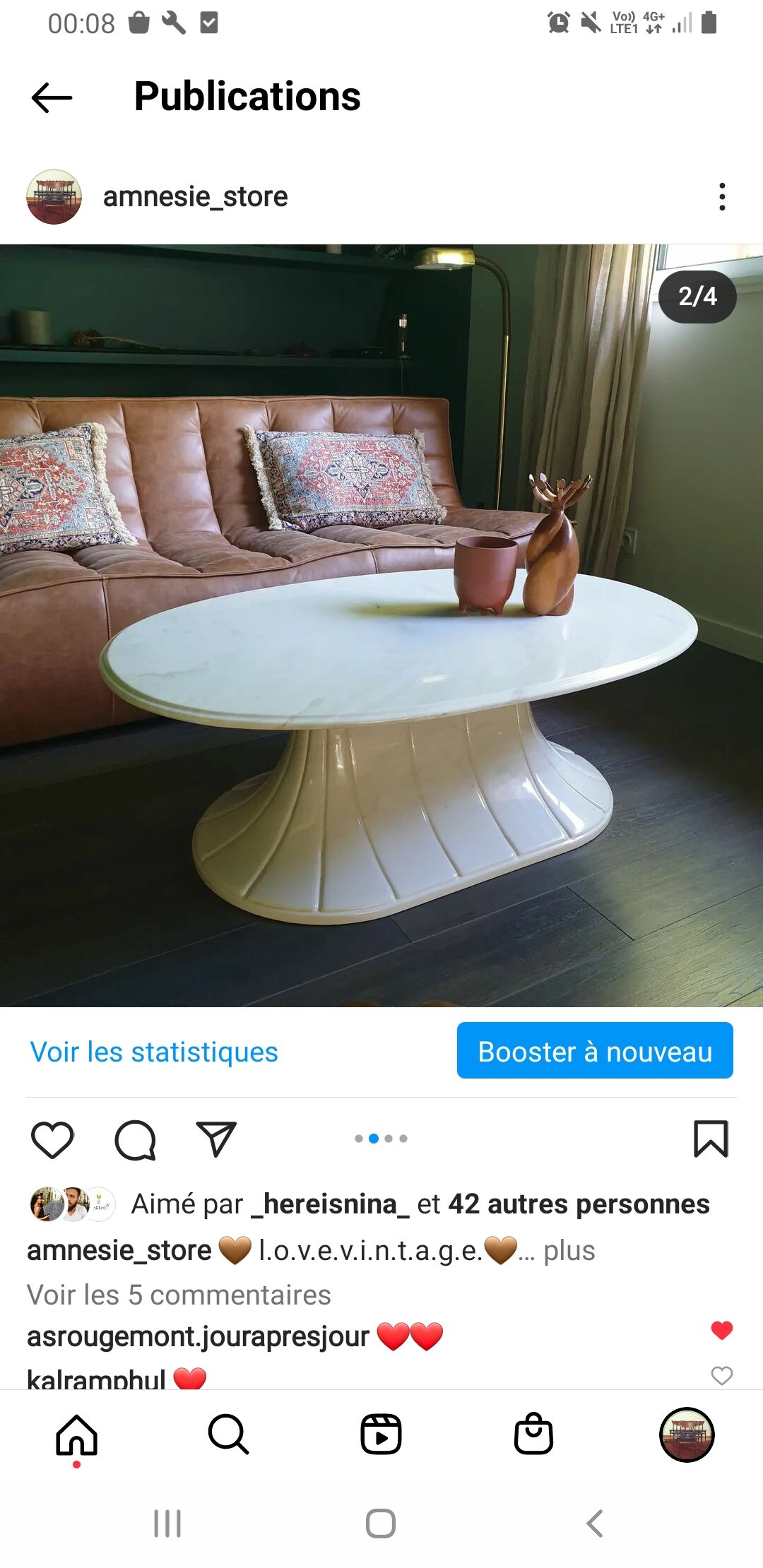 Vintage coffee table 80s