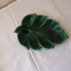 Set of 3 dishes in the shape of a ceramic leaf 1960